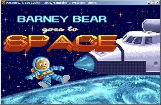 DOS Barney Bear Goes To Space