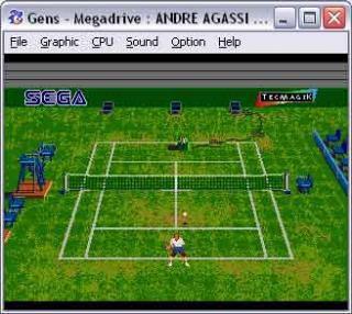 Sega Genesis Andre Agassi Tennis