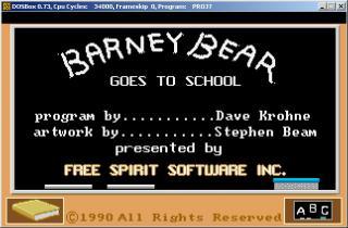 DOS Barney Bear Goes To School